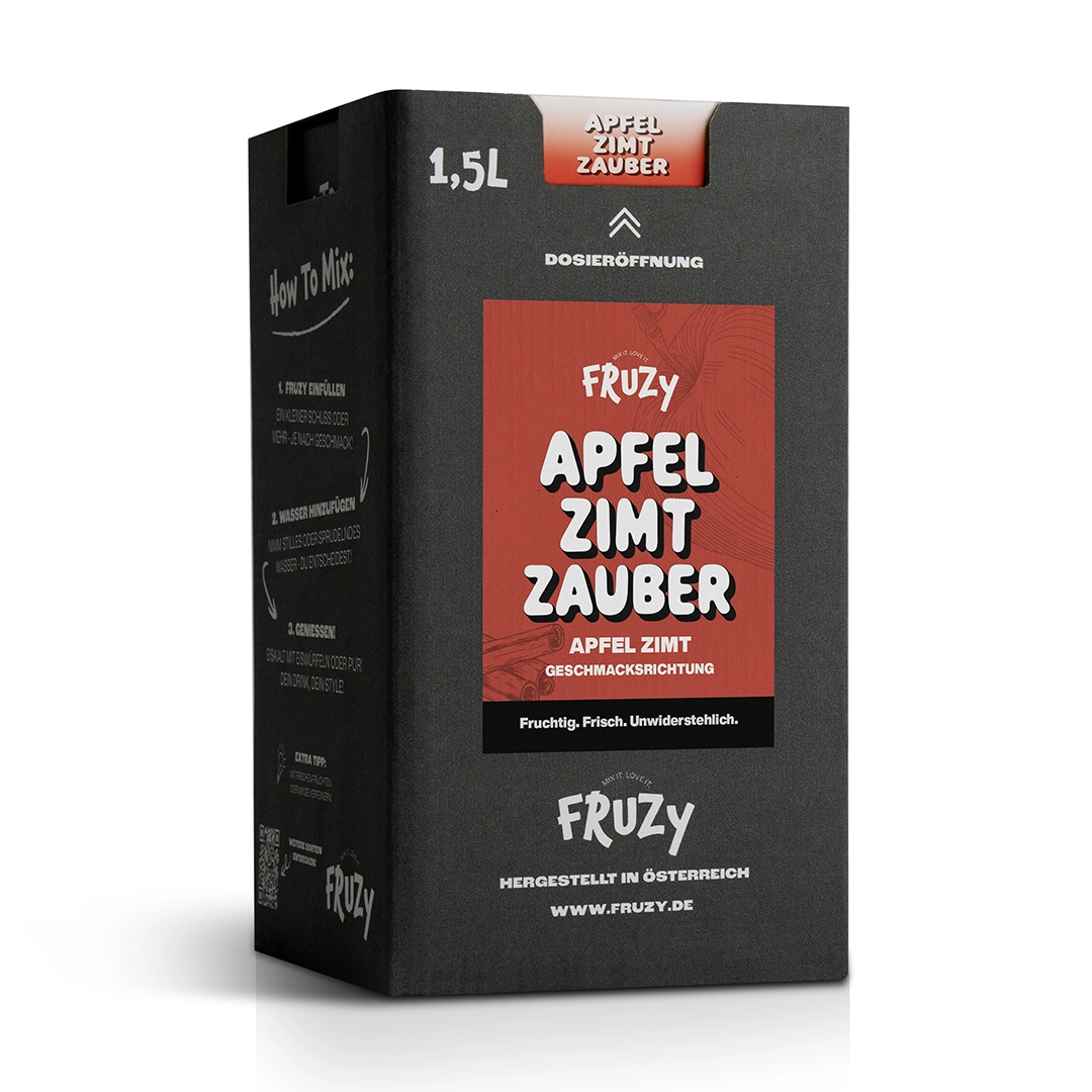 Fruzy Apfel Zimt Zauber Fruchtsirup Apfel Zimt in 1,5 L Verpackung